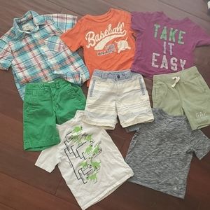Boys 4T Gap Oshkosh 8 pc lot tee shirt shorts